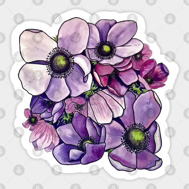Purple Petals Sticker by Kirsty Topps